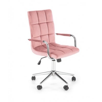 Кресло компьютерное HALMAR GONZO 4 розовый/хром